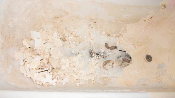 Восстановление Ванны Подготовка Ванны Эмалированию — стоковое фото