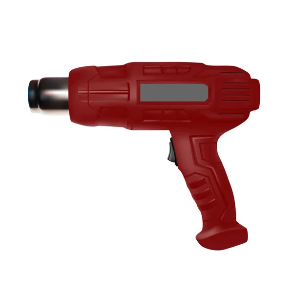 Hairdryer Construction Vector Illustration Thermal Gun Vector — Stock Vector