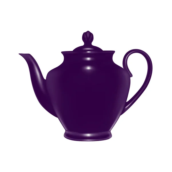 Keramik Teekanne Vektor — Stockvektor