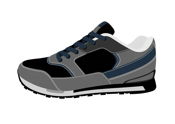 Zapatillas Deportivas Vector Sobre Fondo Blanco — Archivo Imágenes Vectoriales