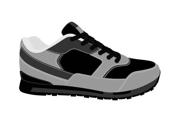 Αθλητικά Πάνινα Παπούτσια Στο Διάνυσμα Λευκό Φόντο — Διανυσματικό Αρχείο