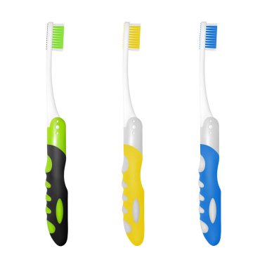 Beyaz arkaplanda diş fırçası.