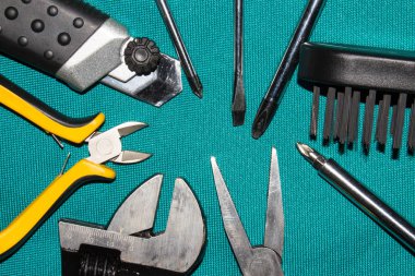 Farklı enstrümanların arka planı.