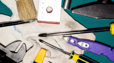 Farklı enstrümanların arka planı.