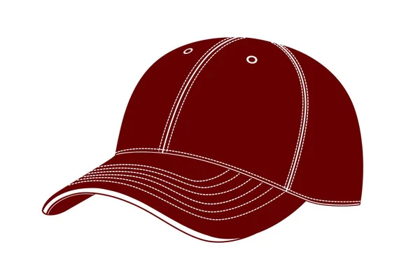 Cap Vector White Background Baseball Cap Vector — Stock Vector