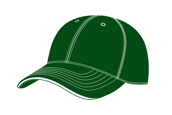 Čepice Vektoru Bílém Pozadí Baseballová Čapku Vektoru — Stockový vektor