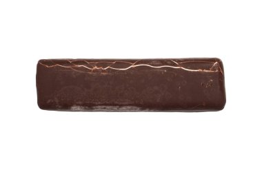 Beyaz arka planda çikolata krema dondurma. Beyaz arka planda dondurma puf.