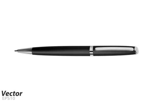 Αυτόματη Στυλό Μπάλα Στο Διάνυσμα Στυλό Ballpoint Διάνυσμα Λευκό Φόντο — Διανυσματικό Αρχείο