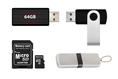 Beyaz arka plan üzerinde vektör içinde USB birden parlamak götürmek.