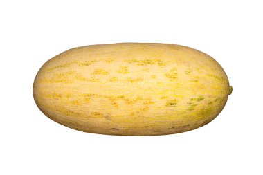 Beyaz arka planda izole edilmiş kavun. Beyaz arka planda kavun dikdörtgen.