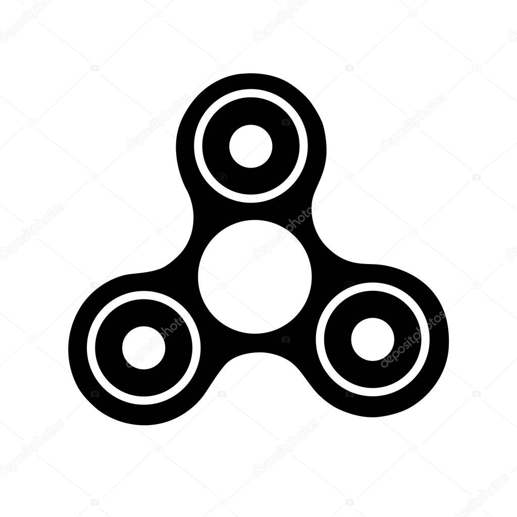 Spinner logo.Spinner isolated on white background.Toy spinner.