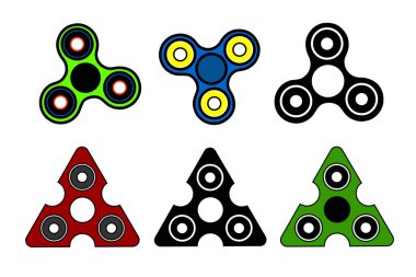 Vektörde spinner logosu. Spinner beyaz arka plan üzerinde izole. Oyuncak spinner.