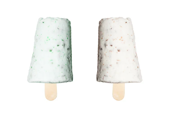 Lody Patyku Popsicle Patyku Białym Tle — Zdjęcie stockowe