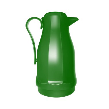 Vektörde plastik karafe. Fotogerçekçi plastik su ısıtıcısı.