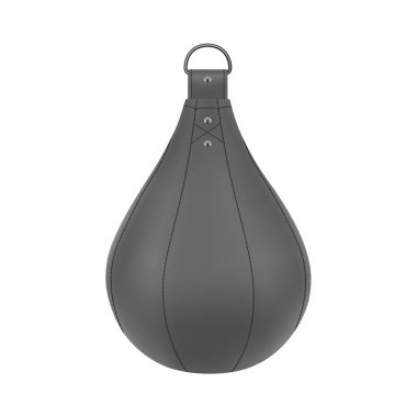 Beyaz arka planda torba yumruklama. Hız vektörü illüstrasyonu için kum torbası..