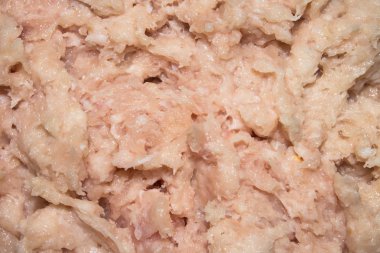 Kümes hayvanları, et, hindi arka planı. Parçalanmış hindi eti dokusu..