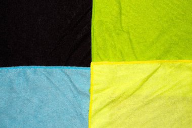 Çok renkli mikrofiber kumaş. Renkli mikrofiber arka plan. Renkli mikrofiber kumaş..