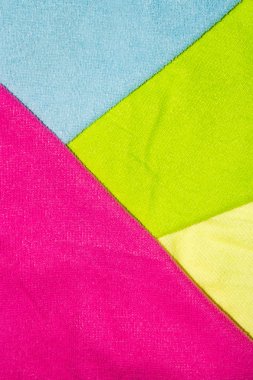 Çok renkli mikrofiber kumaş. Renkli mikrofiber arka plan. Renkli mikrofiber kumaş..