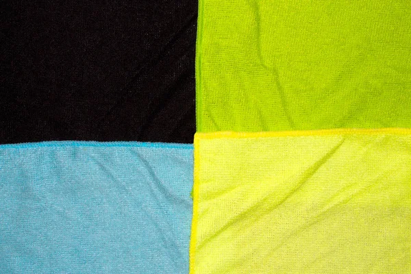 Multi colored microfiber fabric.Colored microfiber background.Background of colored microfiber cloths.