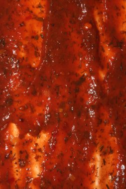 Domates salçası. Ketçap arkaplan. Domates sosu. Baharatlı sos..