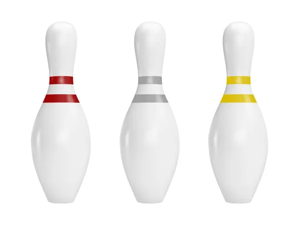 Bowling Pins Vector White Background — Stock Vector