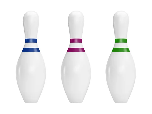 Épingles Bowling Vecteur Sur Fond Blanc — Image vectorielle