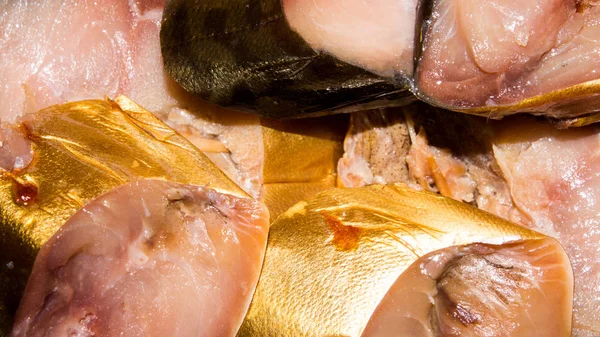 Koud Gerookte Mackerel Smoked Makreel Achtergrond — Stockfoto
