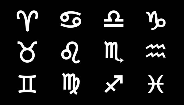 Zodiac signs in the vector.All zodiac signs vector illustration.