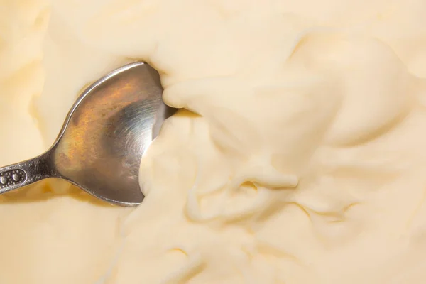 融化奶油芝士 融化奶油芝士的背景 — 图库照片
