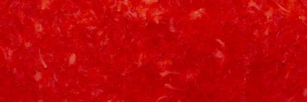 Zerkleinerte Erdbeeren Die Textur Der Erdbeeren Hintergrund Der Erdbeere Draufsicht — Stockfoto