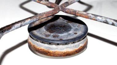 Eski gaz ocağı. Gaz paslı ocağı..