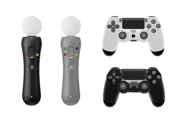 Joystick Jeu Dans Vecteur Sur Fond Blanc Gamepad Pour Une — Image vectorielle