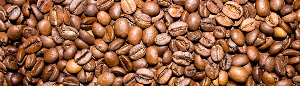コーヒー豆の上からの眺めコーヒー豆の質感コーヒー豆の背景 — ストック写真