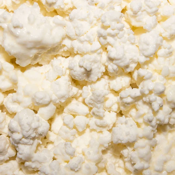 Cottage Cheese Background Cottage Cheese Condensed Milk Top View — Stock Photo, Image