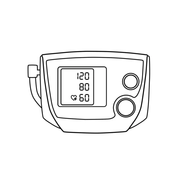 Tonómetro Vector Logo Tonómetro Vector Illustration Device Para Medir Presión — Archivo Imágenes Vectoriales