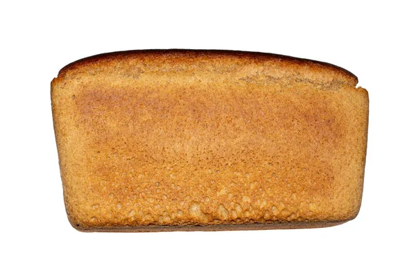 Печиво Чорного Російського Хліба Білому Задньому Плані Цегла Чорного Пшеничного — стокове фото