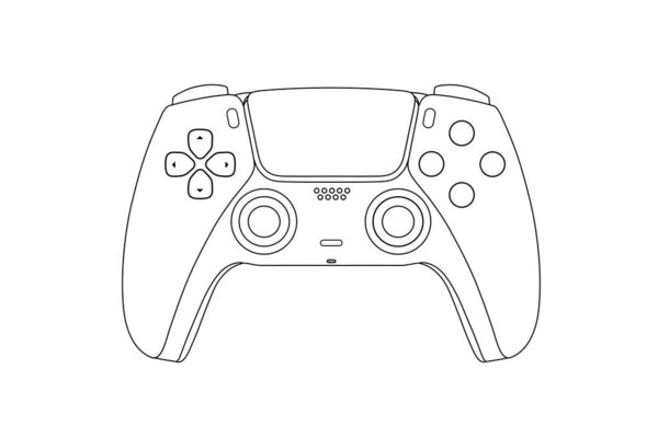 Логотип геймпада для консоли нового поколения в векторе.
