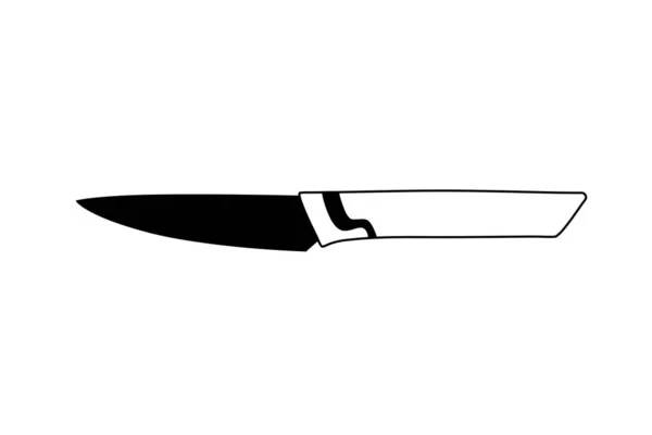 Kitchen Knife Logo Vector White Background — Stock Vector