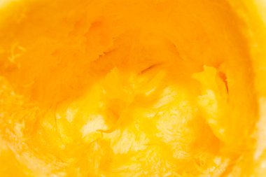 Olgun bir balkabağının posası. Balkabağı arkaplanı..