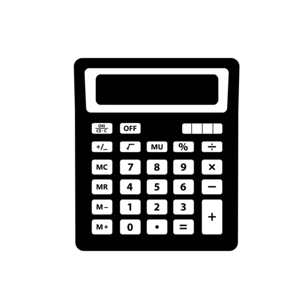 Calculadora Vetor Fundo Branco Logotipo Calculadora Vector Ícone Calculadora —  Vetores de Stock