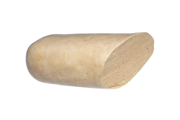 Leberwurst Auf Weißem Hintergrund — Stockfoto