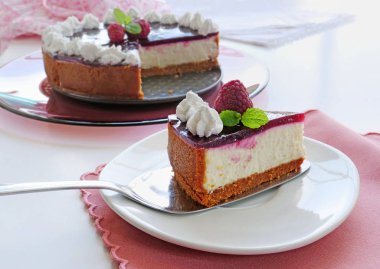 Ahududu ile No-fırında cheesecake