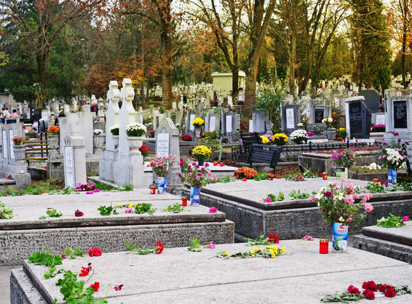  День всех душ на кладбище
