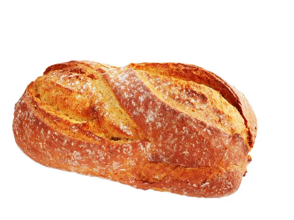 Vers Gebakken Aardappelbrood Brood Brood Geïsoleerd Witte Achtergrond Stockafbeelding