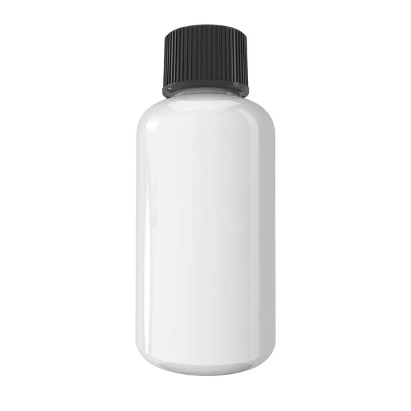 Renderowania Realistyczna Makieta Plastikowe Butelki Plastikowy Pojemnik Śmietany — Zdjęcie stockowe