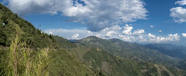 Panoramic Photograph Mountains — Stock Photo, Image