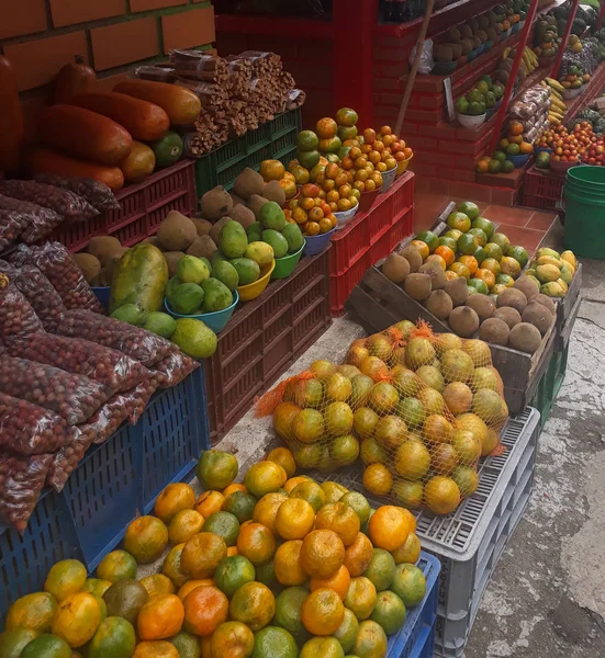 Stand Frutas Vegetais Rua — Fotografia de Stock