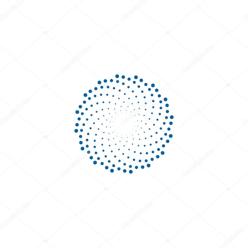 Modern Abstract Halftone Dots for technology business health company with modern high end look