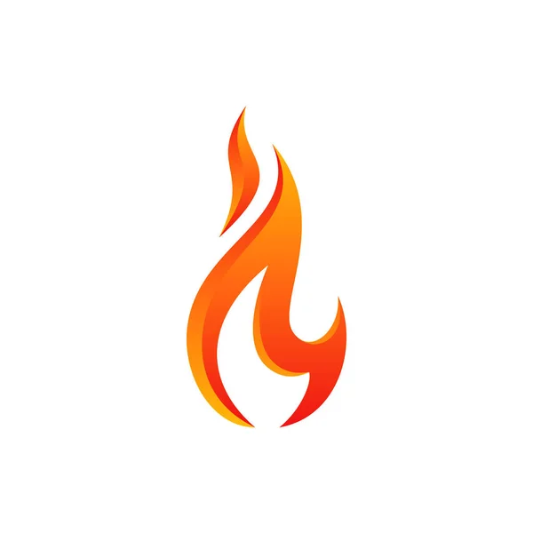 Modern Láng Tűz Piros Design — Stock Vector