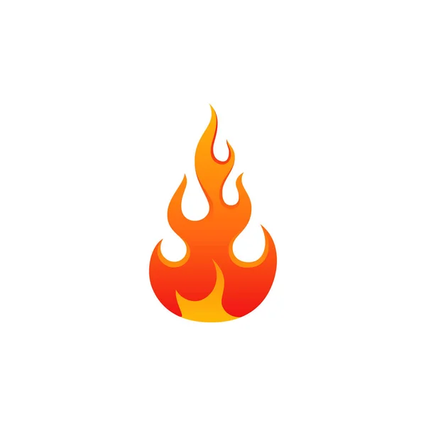 Feu Flamme Moderne Design Rouge — Image vectorielle